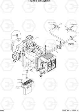 1110 HEATER MOUNTING HL757-7, Hyundai