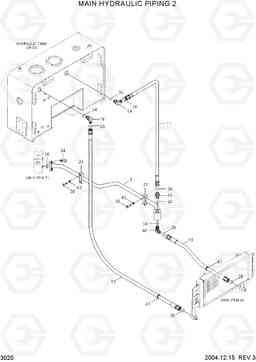 3020 MAIN HYDRAULIC PIPING 2 HL757-7, Hyundai