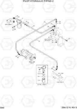 3040 PILOT HYDRAULIC PIPING 2 HL757-7, Hyundai