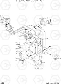 3070 STEERING HYDRAULIC PIPING 2 HL757-7, Hyundai