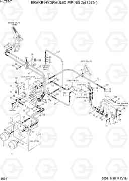 3091 BRAKE HYDRAULIC PIPING 2(#1275-) HL757-7, Hyundai