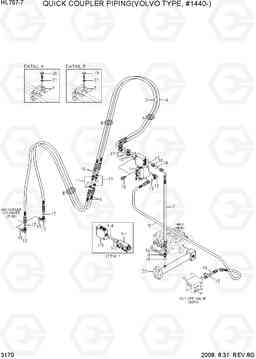 3170 QUICK COUPLER PIPING(VOLVO TYPE, #1440-) HL757-7, Hyundai