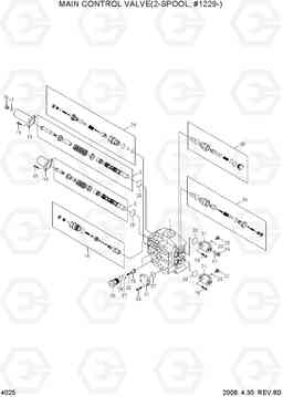 4025 MAIN CONTROL VALVE(2-SPOOL, #1229-) HL757-7, Hyundai