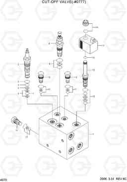 4070 CUT OFF VALVE(-#0777) HL757-7, Hyundai