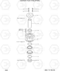 5030 CENTER PIVOT PIN(UPPER) HL757-7, Hyundai