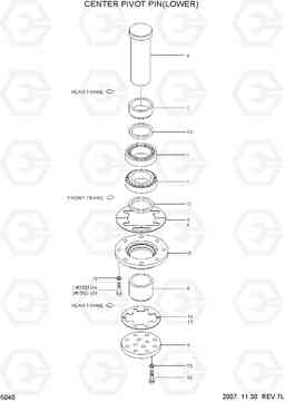 5040 CENTER PIVOT PIN(LOWER) HL757-7, Hyundai