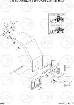 5180 MUD GUARD(SQUARE COWL TYPE) HL757-7, Hyundai