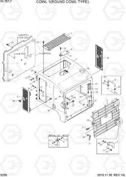 5205 COWL 1(ROUND COWL TYPE) HL757-7, Hyundai