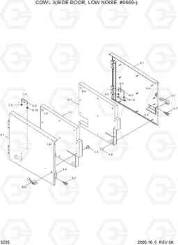 5225 COWL 3(SIDE DOOR, LOW NOISE, #0669-) HL757-7, Hyundai