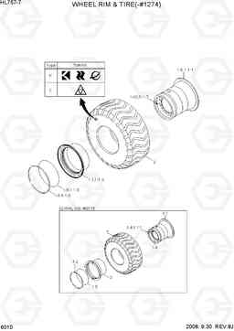 6010 WHEEL RIM & TIRE(-#1274, VOLVO) HL757-7, Hyundai