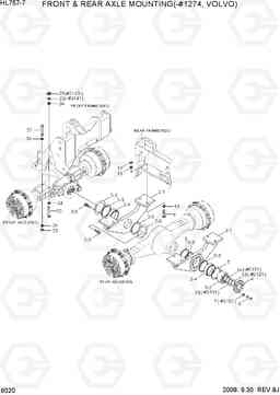 6020 FRONT & REAR AXLE MOUNTING(-#1274, VOLVO HL757-7, Hyundai