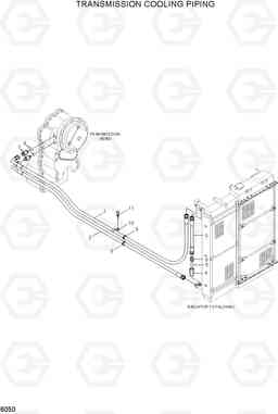 6050 TRANSMISSION COOLING PIPING HL757-7, Hyundai