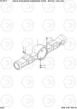 6320 AXLE HOUSING ASSEMBLY(FR, -#1274, VOLVO) HL757-7, Hyundai