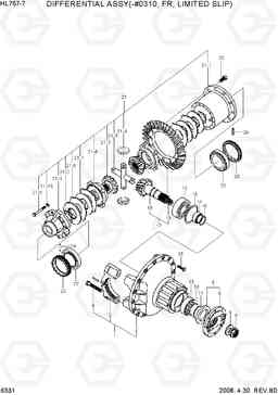 6331 DIFF ASSY(-#0310, FR, LIMITED SLIP) HL757-7, Hyundai