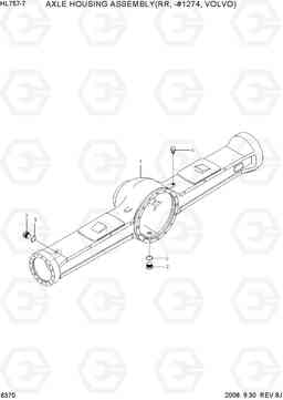 6370 AXLE HOUSING ASSEMBLY(RR, -#1274, VOLVO) HL757-7, Hyundai