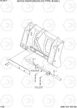 7150 QUICK COUPLER(VOLVO TYPE, #1440-) HL757-7, Hyundai