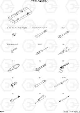 8011 TOOLS(#0012-) HL757-7, Hyundai