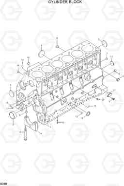 9030 CYLINER BLOCK HL757-7, Hyundai