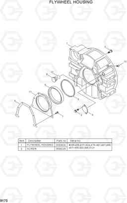 9170 FLYWHEEL HOUSING HL757-7, Hyundai