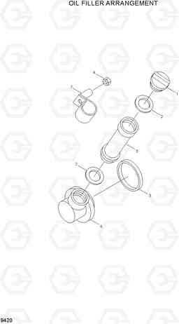 9420 OIL FILLER ARRANGEMENT HL757-7, Hyundai