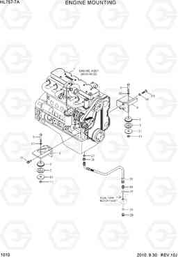 1010 ENGINE MOUNTING HL757-7A, Hyundai