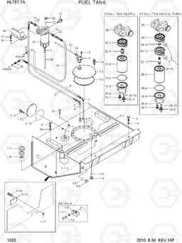 1020 FUEL TANK HL757-7A, Hyundai