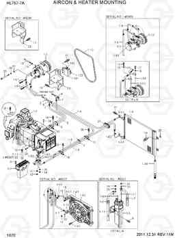 1070 AIRCON & HEATER MOUNTING HL757-7A, Hyundai