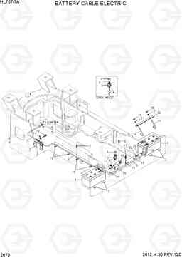 2070 BATTERY CABLE ELECTRIC HL757-7A, Hyundai