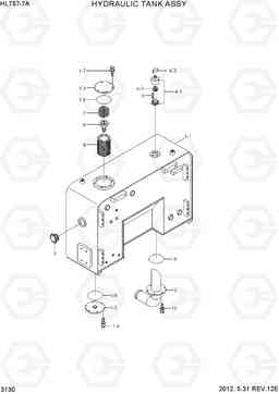 3130 HYDRAULIC TANK ASSY HL757-7A, Hyundai