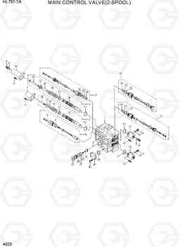 4020 MAIN CONTROL VALVE(2-SPOOL) HL757-7A, Hyundai