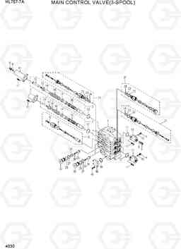 4030 MAIN CONTROL VALVE(3-SPOOL) HL757-7A, Hyundai