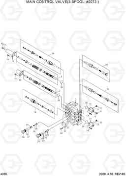 4035 MAIN CONTROL VALVE(3-SPOOL, #0073-) HL757-7A, Hyundai