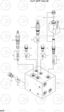 4070 CUT OFF VALVE HL757-7A, Hyundai