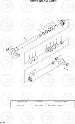 4120 STEERING CYLINDER HL757-7A, Hyundai