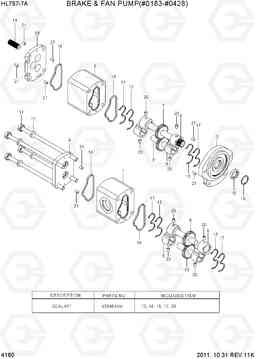 4160 FAN & BRAKE PUMP(#0183-#0428) HL757-7A, Hyundai