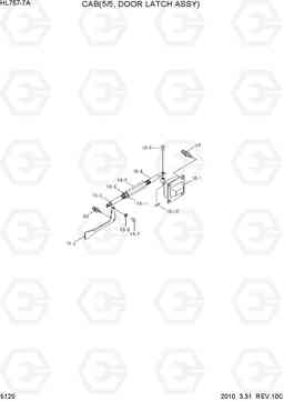 5120 CAB(5/5, DOOR LATCH ASSY) HL757-7A, Hyundai