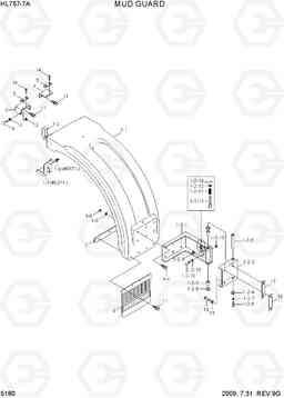 5180 MUD GUARD HL757-7A, Hyundai