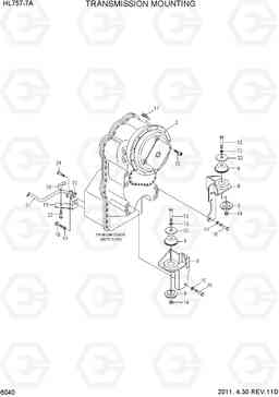 6040 TRANSMISSION MOUNTING HL757-7A, Hyundai