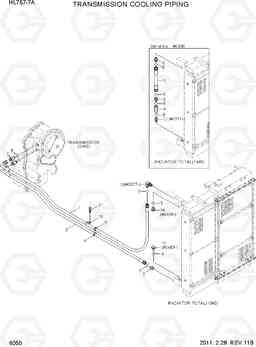 6050 TRANSMISSION COOLING PIPING HL757-7A, Hyundai