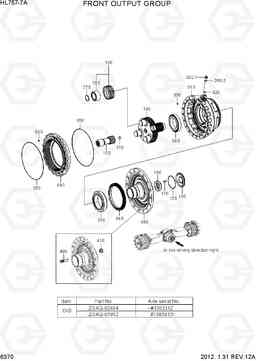 6370 FRONT OUTPUT GROUP(-#0601) HL757-7A, Hyundai