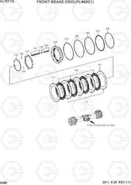 6380 FRONT BRAKE GROUP(-#0601) HL757-7A, Hyundai