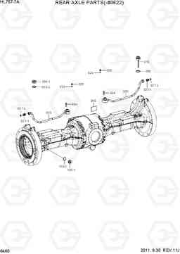 6460 REAR AXLE PARTS(-#0622) HL757-7A, Hyundai