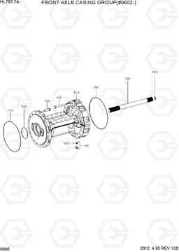 6690 FRONT AXLE CASING GROUP(#0602-) HL757-7A, Hyundai