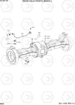 6830 REAR AXLE PART GROUP(#0623-) HL757-7A, Hyundai