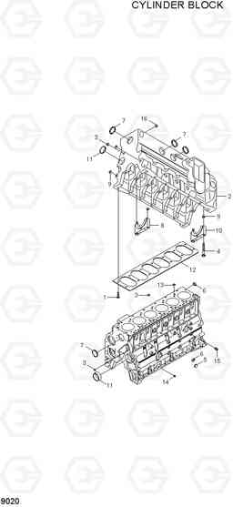 9020 CYLINER BLOCK HL757-7A, Hyundai