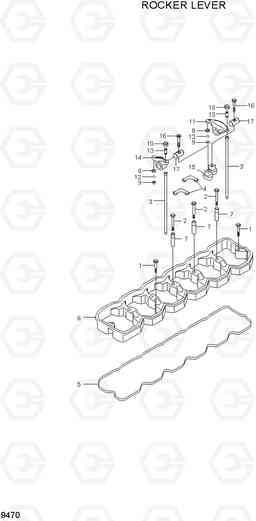 9470 ROCKER LEVER HL757-7A, Hyundai