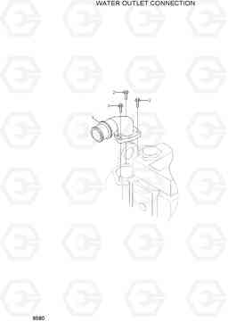 9580 WATER OUTLET CONNECTION HL757-7A, Hyundai