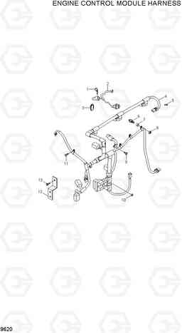 9620 ENGINE CONTROL MODULE HARNESS HL757-7A, Hyundai