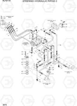 3070 STEERING HYDRAULIC PIPING 2 HL757-7S, Hyundai