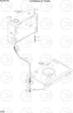 3120 HYDRAULIC TANK HL757-7S, Hyundai